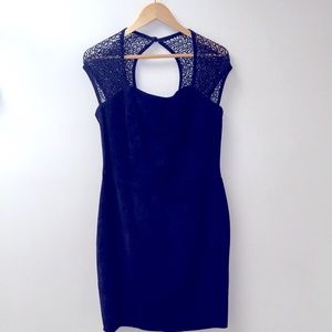 Danier Navy Blue Suede Dress